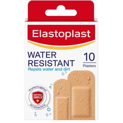Elastoplast Pansement Résistant à l'eau Bandes – Lot de 10, Total 100 Elastoplast Pansement Résistant à l'eau Bandes – Lot de 10, Total 100