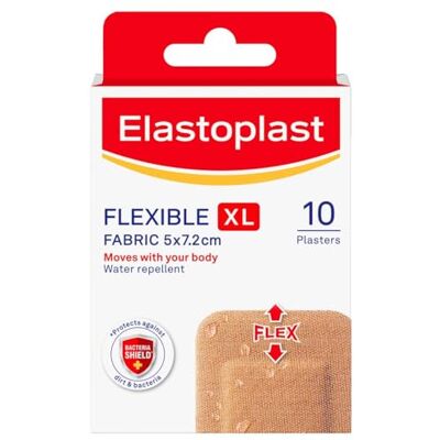 Elastoplast Lot de 10 pansements en tissu pour genoux et coudes Elastoplast Lot de 10 pansements en tissu pour genoux et coudes