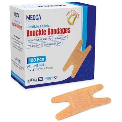 MEDca Pansements Souples Pansements pour Articulations des Doigts et pour Éviter l'Infection des Plaies (Boite de 100) MEDca Pansements Souples Pansements pour Articulations des Doigts et pour Éviter l'Infection des Plaies (Boite de 100)
