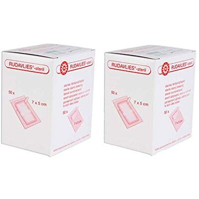 NOBA Rudavlies Stérile Pansement rapide 100 pièces, 7 x 5 cm NOBA Rudavlies Stérile Pansement rapide 100 pièces, 7 x 5 cm