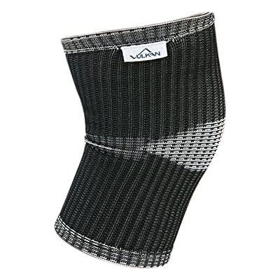 Vulkan support de genou élastique, manchon de compression, de soutien, tissu extensible, aide à la récupération des blessures des articulations et des tendons, retient la chaleur, contrôle la torsion Vulkan support de genou élastique, manchon de compression, de soutien, tissu extensible, aide à la récupération des blessures des articulations et des tendons, retient la chaleur, contrôle la torsion