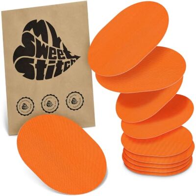 MySweetStitch Lot de 10 pansements de fixation ovales pour capteurs CGM Orange MySweetStitch Lot de 10 pansements de fixation ovales pour capteurs CGM Orange