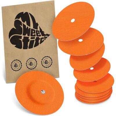 MySweetStitch Lot de 10 pansements de fixation ronds pour FreeStyle Libre 2/Select Orange MySweetStitch Lot de 10 pansements de fixation ronds pour FreeStyle Libre 2/Select Orange
