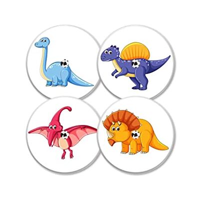 MySweetStitch autocollants capteur Freestyle Libre 1 & 2 Set d'autocollants (4 pièces) avec TROU D'AÉRATION Dinos Made in Germany MySweetStitch autocollants capteur Freestyle Libre 1 & 2 Set d'autocollants (4 pièces) avec TROU D'AÉRATION Dinos Made in Germany