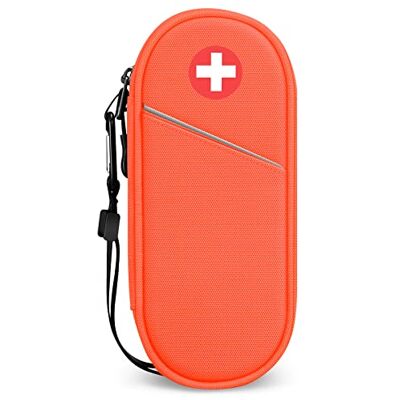 SITHON Sac à Médicaments Vide Trousse à Pharmacie Organisateur de médicaments Isotherme Portable pour 2 EpiPen, Auvi Q, Spray Nasal, allergie Meds, L'asthme Inhaler pour Voyage l'extérieur, (Orange) SITHON Sac à Médicaments Vide Trousse à Pharmacie Organisateur de médicaments Isotherme Portable pour 2 EpiPen, Auvi Q, Spray Nasal, allergie Meds, L'asthme Inhaler pour Voyage l'extérieur, (Orange)