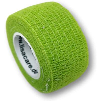 LisaCare Lot de 2 pansements pour enfants, élastiques et sans colle, 2,5 cm de large (vert clair) LisaCare Lot de 2 pansements pour enfants, élastiques et sans colle, 2,5 cm de large (vert clair)