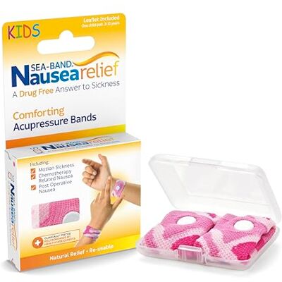Sea-Band Enfants Bracelets Rose - Soulagement Nausée Sea-Band Enfants Bracelets Rose - Soulagement Nausée