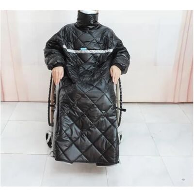 CYMMIYT Couverture de fauteuil roulant pour les jambes et les orteils confortables pour adultes Noir CYMMIYT Couverture de fauteuil roulant pour les jambes et les orteils confortables pour adultes Noir