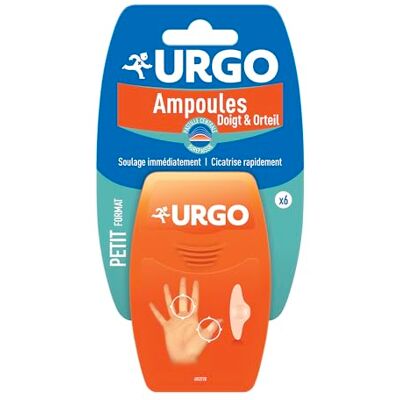 Urgo Traitement Ampoules Pansement hydrocolloïde Petit format Doigts/Orteils x6 pansements Urgo Traitement Ampoules Pansement hydrocolloïde Petit format Doigts/Orteils x6 pansements
