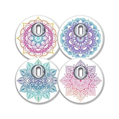 MySweetStitch autocollants capteur Freestyle Libre 3 Set d'autocollants (4 pièces) avec TROU D'AÉRATION Mandala Made in Germany MySweetStitch autocollants capteur Freestyle Libre 3 Set d'autocollants (4 pièces) avec TROU D'AÉRATION Mandala Made in Germany
