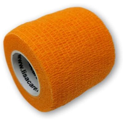 LisaCare Bandage Tape 12 rouleaux, largeur 5 cm dispositif médical bandage pour les mains des femmes et des hommes, particulièrement respirant avec sélection de couleurs et de motifs (orange) LisaCare Bandage Tape 12 rouleaux, largeur 5 cm dispositif médical bandage pour les mains des femmes et des hommes, particulièrement respirant avec sélection de couleurs et de motifs (orange)