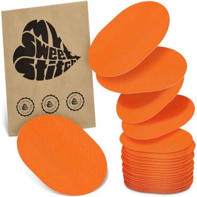 MySweetStitch Lot de 25 pansements de fixation ovales pour capteurs CGM Orange MySweetStitch Lot de 25 pansements de fixation ovales pour capteurs CGM Orange