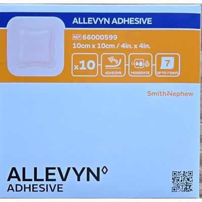 Smith & Nephew ALLEVYN Adhesive 10cm x 10cm (x10) by Smith & Nephew ALLEVYN Adhesive 10cm x 10cm (x10) by