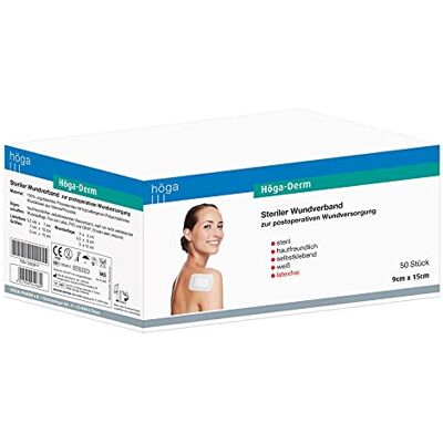 Höga Derm, 90 mm x 150 mm, blanc, lot de 50 Höga Derm, 90 mm x 150 mm, blanc, lot de 50