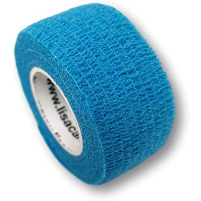 LisaCare Lot de 5 pansements élastiques et sans colle pour enfants 2,5 cm de large Bleu clair LisaCare Lot de 5 pansements élastiques et sans colle pour enfants 2,5 cm de large Bleu clair