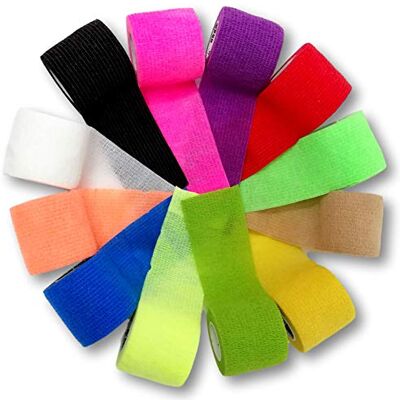 LisaCare Bandage élastique cohésif, auto-adhésif, largeur 5 cm, pour personnes et animaux, sport, travail, équitation, couleurs et motifs assortis LisaCare Bandage élastique cohésif, auto-adhésif, largeur 5 cm, pour personnes et animaux, sport, travail, équitation, couleurs et motifs assortis