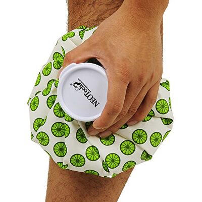 NEOtech Care Poche de glace Vessie cryothérapie Premiers soins Couvercle vissable (Design limes, 20cm diamètre) NEOtech Care Poche de glace Vessie cryothérapie Premiers soins Couvercle vissable (Design limes, 20cm diamètre)