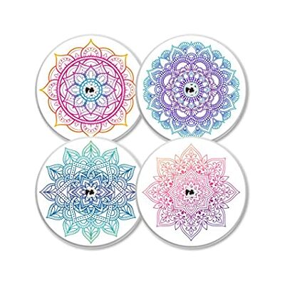 MySweetStitch autocollants capteur Freestyle Libre 1 & 2 Set d'autocollants (4 pièces) avec TROU D'AÉRATION Mandala Made in Germany MySweetStitch autocollants capteur Freestyle Libre 1 & 2 Set d'autocollants (4 pièces) avec TROU D'AÉRATION Mandala Made in Germany