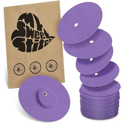 MySweetStitch Patch de fixation pour capteurs Dexcom G7 avec TROU D'AÉRATION Imperméable, respirant et non irritant pour la peau (25 pièces) extérieur Ø 65mm, intérieur Ø 4mm Violet MySweetStitch Patch de fixation pour capteurs Dexcom G7 avec TROU D'AÉRATION Imperméable, respirant et non irritant pour la peau (25 pièces) extérieur Ø 65mm, intérieur Ø 4mm Violet