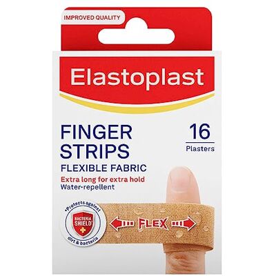 Elastoplast Lot de 16 pansements extra flexibles pour doigts Plâtre en tissu extensible imperméable pour une meilleure tenue Marron clair Elastoplast Lot de 16 pansements extra flexibles pour doigts Plâtre en tissu extensible imperméable pour une meilleure tenue Marron clair