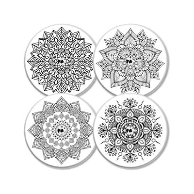 MySweetStitch autocollants capteur Freestyle Libre 1 & 2 Set d'autocollants (4 pièces) avec TROU D'AÉRATION Mandala Made in Germany MySweetStitch autocollants capteur Freestyle Libre 1 & 2 Set d'autocollants (4 pièces) avec TROU D'AÉRATION Mandala Made in Germany