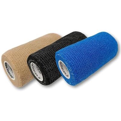 LisaCare ensemble de plâtre bandage de fixation sensible 10cm x 4,5m matériel de pansement pour chevaux bandage de gaze bandage adhésif (lot de 3) LisaCare ensemble de plâtre bandage de fixation sensible 10cm x 4,5m matériel de pansement pour chevaux bandage de gaze bandage adhésif (lot de 3)