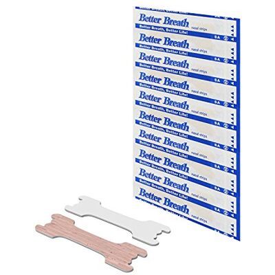 AirPromise 50 patchs nasaux Better Breath, cessent de ronfler et améliorent la qualité du sommeil. Idéal également pour améliorer la respiration pendant les activités sportives (55 x 18 mm, 30 PCs) AirPromise 50 patchs nasaux Better Breath, cessent de ronfler et améliorent la qualité du sommeil. Idéal également pour améliorer la respiration pendant les activités sportives (55 x 18 mm, 30 PCs)