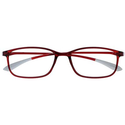Lunettes de lecture Opulize - Rouge foncé avec pointes grises - +2,50 Lunettes de lecture Opulize - Rouge foncé avec pointes grises - +2,50