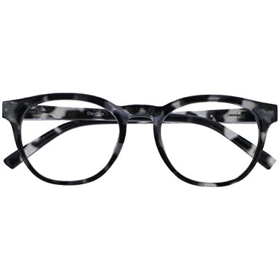 OPULIZE Lunettes de Lecture Bloque-Lumière Bleue Blue Retro Tortue - Anti-reflets pour Ordinateur OPULIZE Lunettes de Lecture Bloque-Lumière Bleue Blue Retro Tortue - Anti-reflets pour Ordinateur