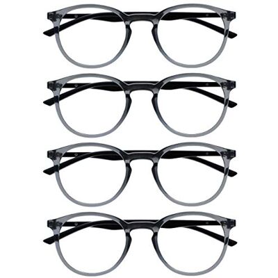 Lunettes de lecture Opulize MET - Monture ronde fine, Charnières à ressort, Résistant aux rayures Lunettes de lecture Opulize MET - Monture ronde fine, Charnières à ressort, Résistant aux rayures