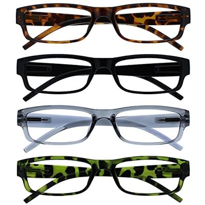 The Reading Glasses Company - RRRR32-2176 - Lunettes de lecture unisex légères - 4 paires The Reading Glasses Company - RRRR32-2176 - Lunettes de lecture unisex légères - 4 paires
