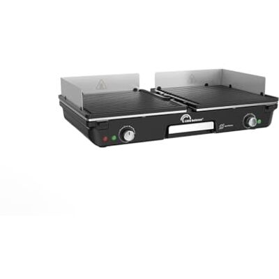 LITTLE BALANCE 3066 Dual 2000 Nopifas, Plancha Barbecue électrique, Sans PFAS, 2 zones de cuissons indépendantes, 2000 W, Noir LITTLE BALANCE 3066 Dual 2000 Nopifas, Plancha Barbecue électrique, Sans PFAS, 2 zones de cuissons indépendantes, 2000 W, Noir