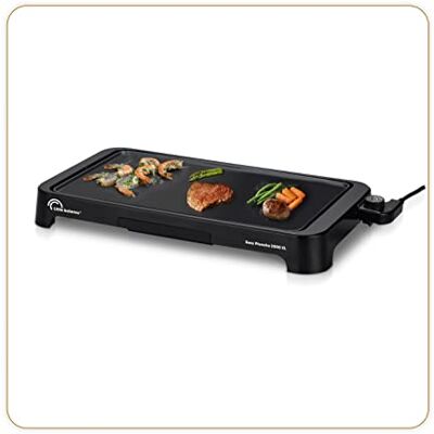 LITTLE BALANCE 8552 Easy Plancha 2000 XL, Plancha électrique 6-8 personnes, Surface de cuisson XXL, Tout type d'aliments, 2000 W, Noir LITTLE BALANCE 8552 Easy Plancha 2000 XL, Plancha électrique 6-8 personnes, Surface de cuisson XXL, Tout type d'aliments, 2000 W, Noir