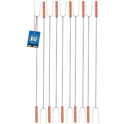 KOTARBAU ® Set 10 pièces Brochettes Pour Barbecue Acier et Bois 100 cm Argent Fourchette Barbecue Longue Piques Avec Manche En Bois Brochettes Réutilisables KOTARBAU ® Set 10 pièces Brochettes Pour Barbecue Acier et Bois 100 cm Argent Fourchette Barbecue Longue Piques Avec Manche En Bois Brochettes Réutilisables