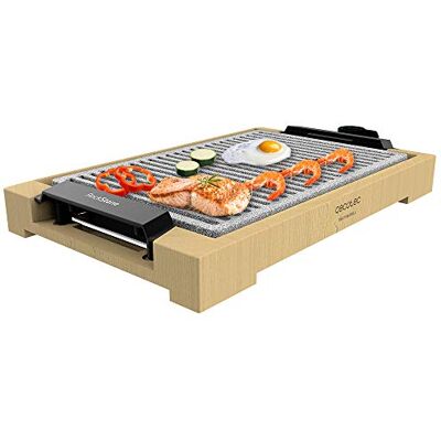 Cecotec Plancha électrique Tasty&Grill 2000 Bamboo LineStone. Puissance 2 000 W, structure en bambou, thermostat réglable, surface grill, revêtement RockStone, passe au lave-vaisselle Cecotec Plancha électrique Tasty&Grill 2000 Bamboo LineStone. Puissance 2 000 W, structure en bambou, thermostat réglable, surface grill, revêtement RockStone, passe au lave-vaisselle