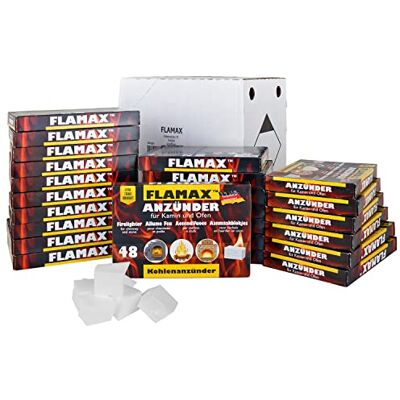 FLAMAX Lot de 1152 cubes d'allumage pour cheminée et four Allume-charbon Allume-charbon Allume-feu pour barbecue Allume-feu pour cheminée et four FLAMAX Lot de 1152 cubes d'allumage pour cheminée et four Allume-charbon Allume-charbon Allume-feu pour barbecue Allume-feu pour cheminée et four