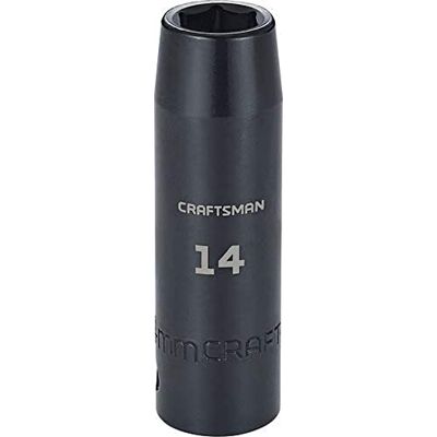 Craftsman Douille à choc profonde, métrique, entraînement 1/2", 14 mm (CMMT16075) Craftsman Douille à choc profonde, métrique, entraînement 1/2", 14 mm (CMMT16075)