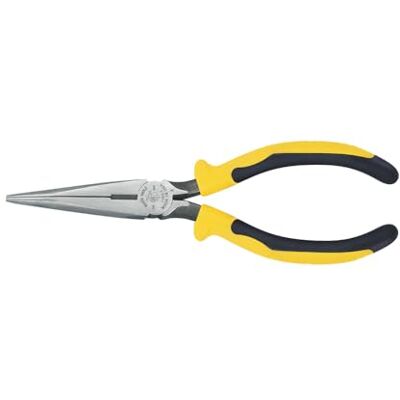 KLEIN TOOLS J203-7 Long Nose Side-Cutter Pliers, Induction-Hardened Cutting Knives with Hot-Riveted Joints and Slim Heads, 7-Inch KLEIN TOOLS J203-7 Long Nose Side-Cutter Pliers, Induction-Hardened Cutting Knives with Hot-Riveted Joints and Slim Heads, 7-Inch
