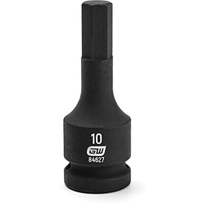 GEARWRENCH 1/2" Drive Hex Bit Impact Socket, 10mm 84627 GEARWRENCH 1/2" Drive Hex Bit Impact Socket, 10mm 84627