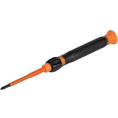 KLEIN TOOLS 32581INS Tournevis de précision, tournevis isolé 2 en 1 avec Phillips n° 0 et embouts fendus 1/8 KLEIN TOOLS 32581INS Tournevis de précision, tournevis isolé 2 en 1 avec Phillips n° 0 et embouts fendus 1/8