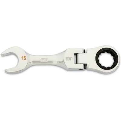 GEARWRENCH Clé à cliquet 15 mm 90 dents 12 points Stubby Flex 86865 GEARWRENCH Clé à cliquet 15 mm 90 dents 12 points Stubby Flex 86865