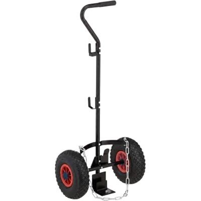 Relaxdays chariot pour bouteilles de gaz, 3 et 5 kg, noir/rouge pneus gonflables, acier Relaxdays chariot pour bouteilles de gaz, 3 et 5 kg, noir/rouge pneus gonflables, acier