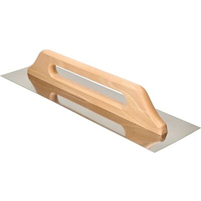 KOTARBAU ® Truelle de lissage denté en acier inoxydable 480 mm avec manche en bois KOTARBAU ® Truelle de lissage denté en acier inoxydable 480 mm avec manche en bois