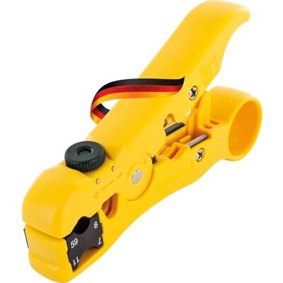 SCHWAIGER 5187 Pince à dénuder Coupe-câble Outil de dénudage Pince à sertir Lames de cutter Poignée stable Dénudage coaxial SCHWAIGER 5187 Pince à dénuder Coupe-câble Outil de dénudage Pince à sertir Lames de cutter Poignée stable Dénudage coaxial