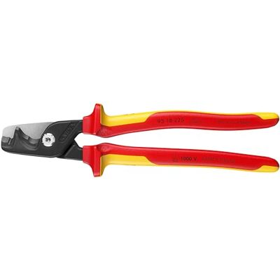 KNIPEX Tools 95 18 225 US StepCut® XL Cisaille à câble 1000 V isolé, 9 pouces KNIPEX Tools 95 18 225 US StepCut® XL Cisaille à câble 1000 V isolé, 9 pouces