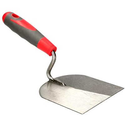 KOTARBAU ® Truelle en acier inoxydable polie 120 mm avec poignée en caoutchouc pour le traitement de la spatule, truelle de maçonnerie spatule KOTARBAU ® Truelle en acier inoxydable polie 120 mm avec poignée en caoutchouc pour le traitement de la spatule, truelle de maçonnerie spatule