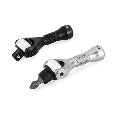 Titan 11332 Lot de 2 tournevis à cliquet et embouts à cliquet à tête pivotante à 90 dents 0,6 cm Titan 11332 Lot de 2 tournevis à cliquet et embouts à cliquet à tête pivotante à 90 dents 0,6 cm