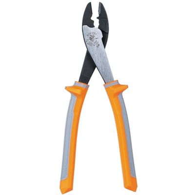 KLEIN TOOLS 1005RINS Pince isolée, fabriquée aux États-Unis, outil de coupe/sertissage pour fils et connecteurs isolés et non isolés de 10 à 22 AWG, 1000 V KLEIN TOOLS 1005RINS Pince isolée, fabriquée aux États-Unis, outil de coupe/sertissage pour fils et connecteurs isolés et non isolés de 10 à 22 AWG, 1000 V