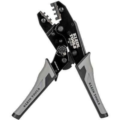 KLEIN TOOLS 3010CR MC4 Pince à sertir solaire à cliquet pour connecteurs PV en fil de cuivre toronné 10-14 AWG KLEIN TOOLS 3010CR MC4 Pince à sertir solaire à cliquet pour connecteurs PV en fil de cuivre toronné 10-14 AWG