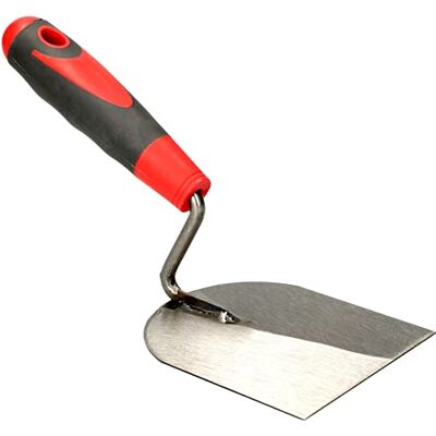 KOTARBAU ® Truelle en acier inoxydable polie 100 mm avec poignée en caoutchouc pour le traitement de la spatule, truelle de maçonnerie spatule KOTARBAU ® Truelle en acier inoxydable polie 100 mm avec poignée en caoutchouc pour le traitement de la spatule, truelle de maçonnerie spatule